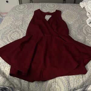 Purple Snow Burgundy Mini Dress